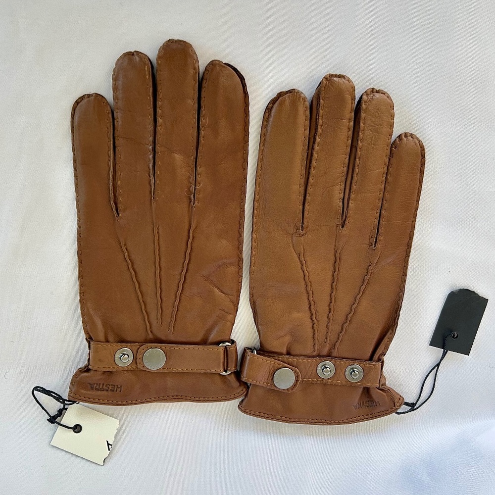 Hestra Jake Men's Glove Size 8.5, Light Brown, Wool Lined NWT